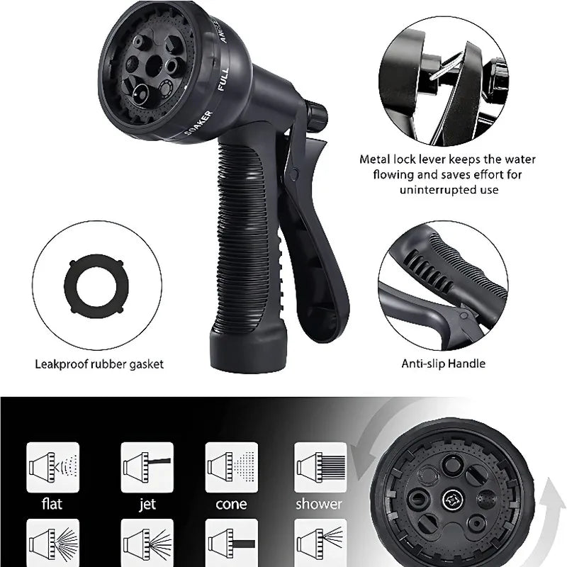 Upgraded Expandable Garden Hose Kit With Flexible Crush Proof Design