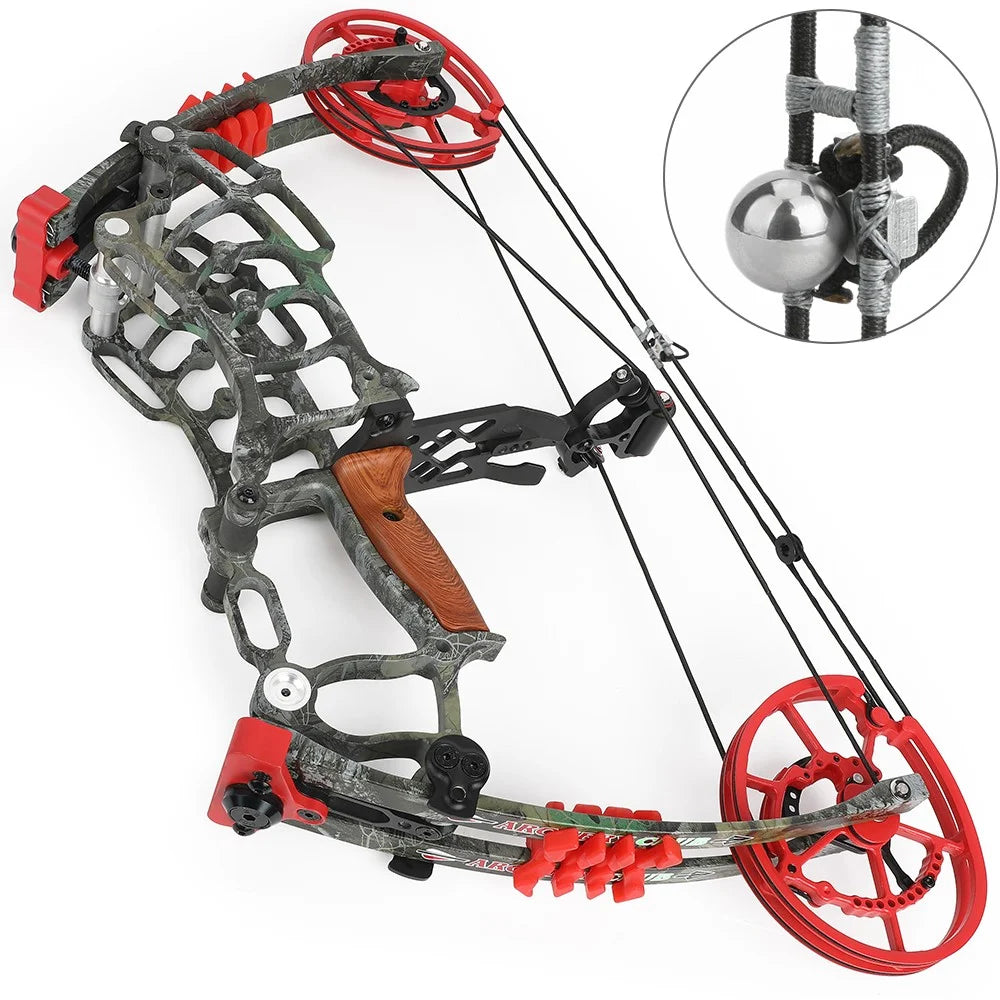 Right Hand Compound Bow Dual Use 30-60lbs 420FPS Let Off 80 Percent