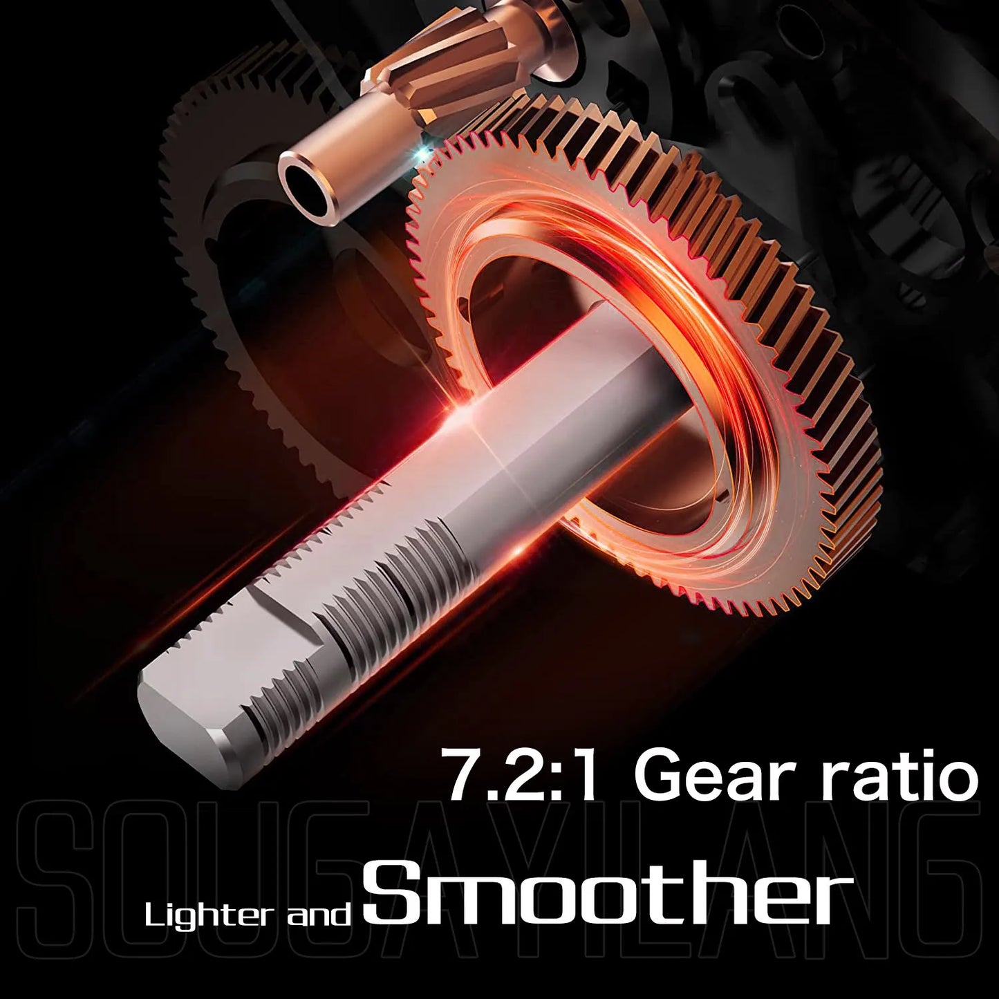 Sougayilang Fishing Rod And Reel Combo Carbon Fiber Casting 7.2:1