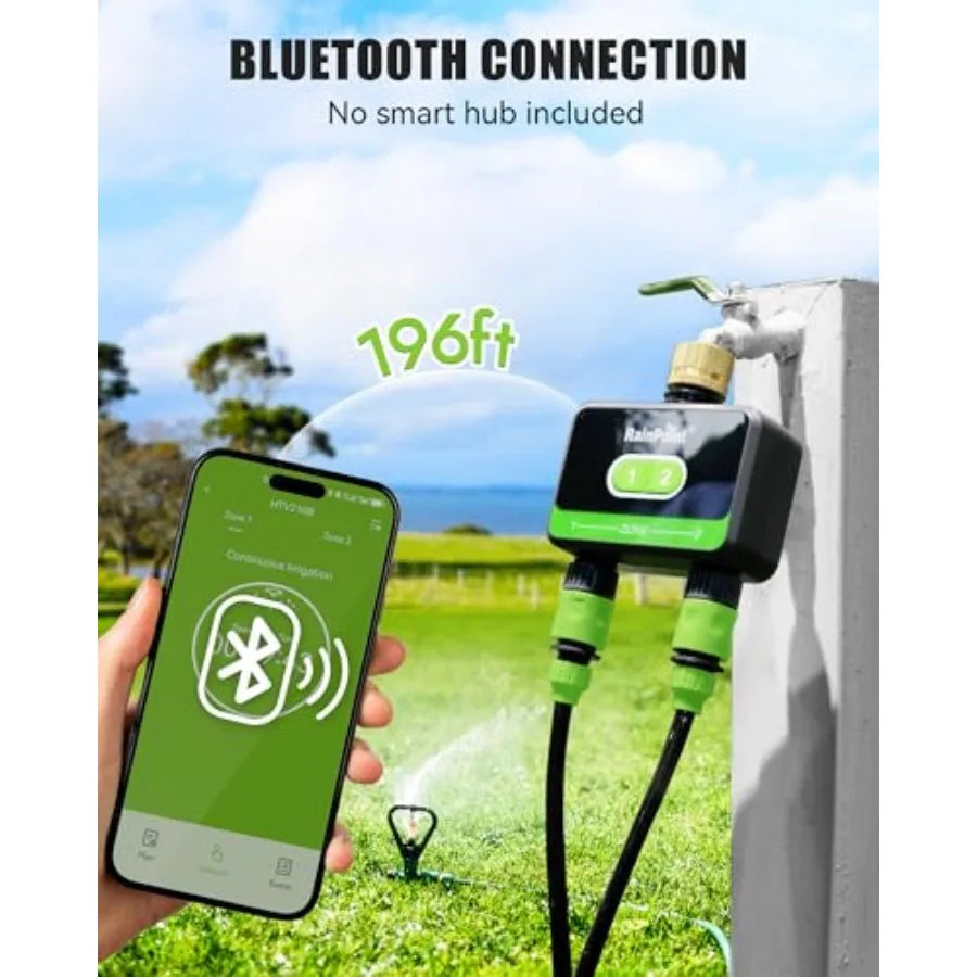 Bluetooth Water Timer For Garden Hose Wireless Sprinkler Controller Rain Delay