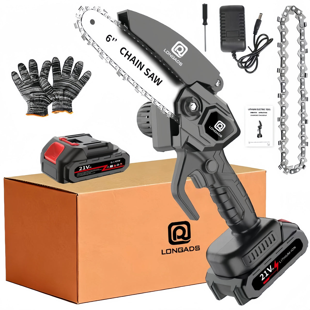 Cordless Mini Chainsaw With Safety Lock For Garden Pruning - Parry's Picks