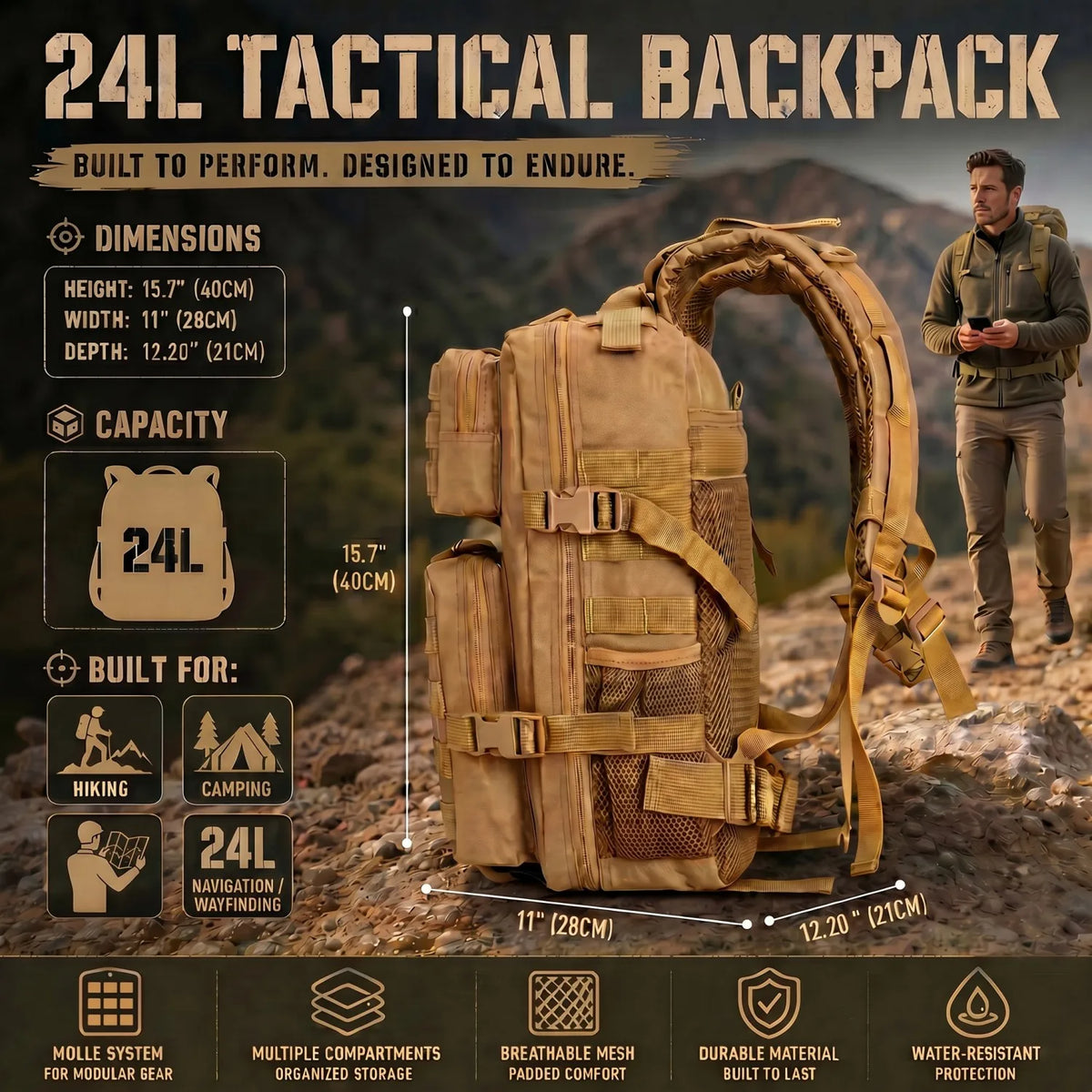 ReFire Gear Tactical Hunting Backpack With MOLLE Modular Storage System - Parry's Picks
