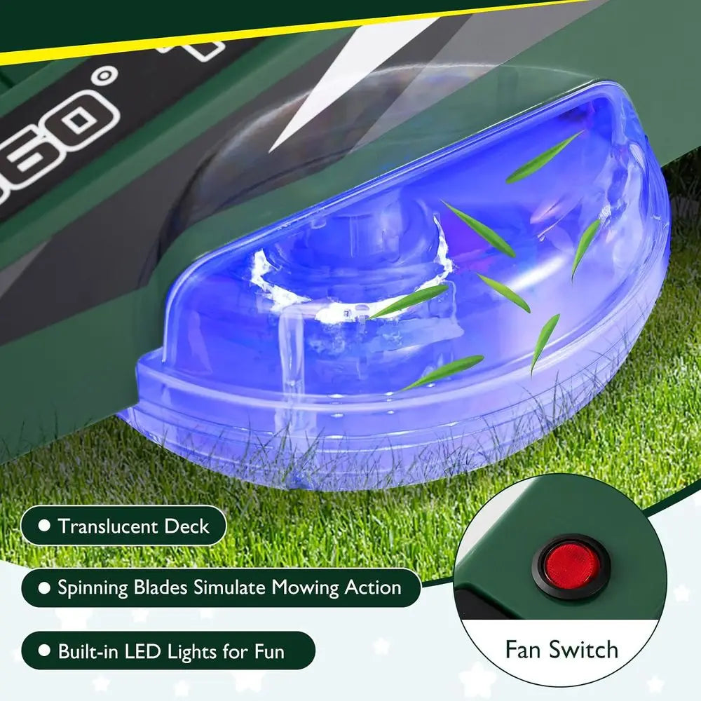 Childrens Toy Lawn Mower with Translucent Deck and LED Lights - Parry's Picks