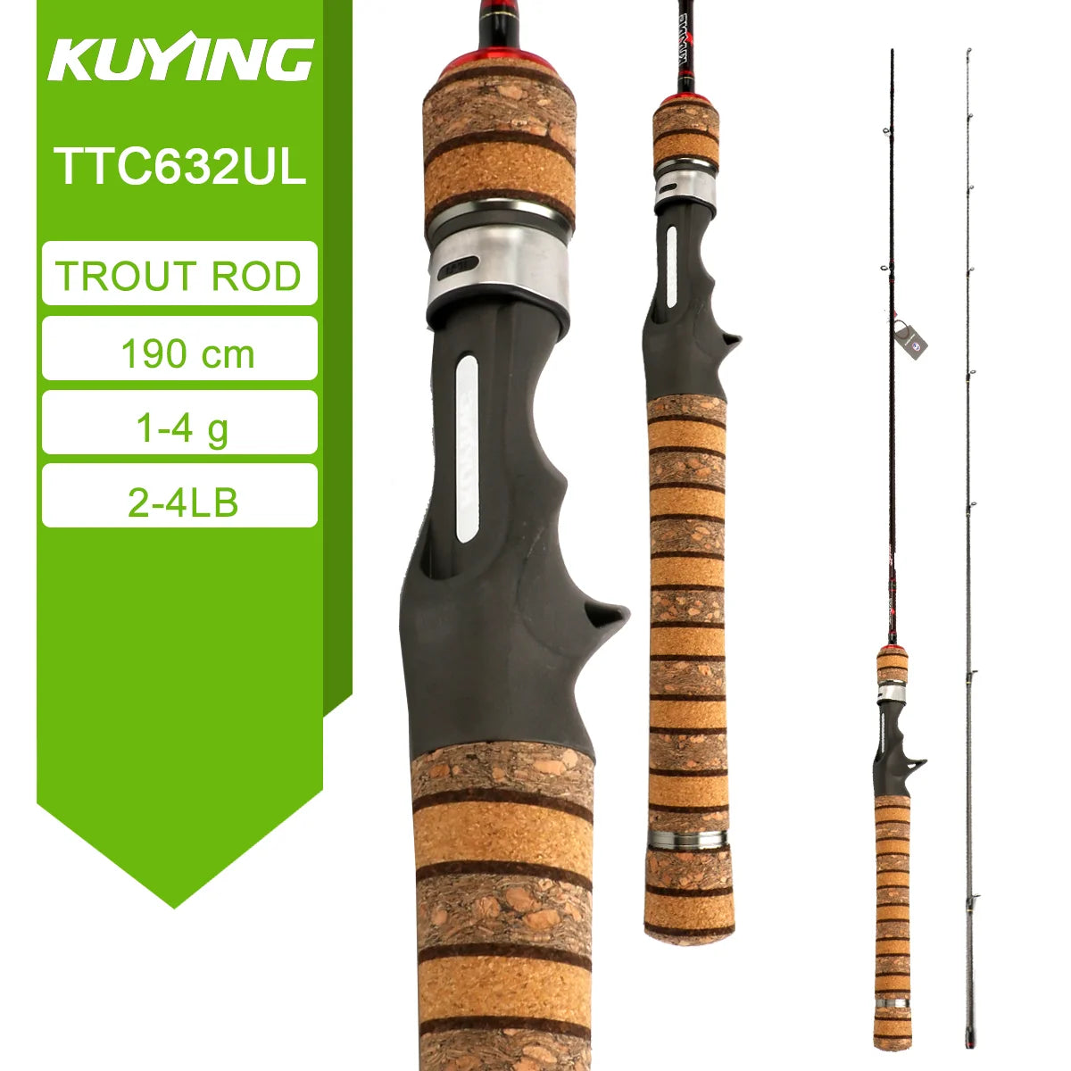 KUYING TETON Spinning Casting Rod Carbon For Lure Fishing