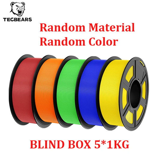 TECBEARS 5kg Random Material 3D Printer Filament PLA PETG Silk - Parry's Picks