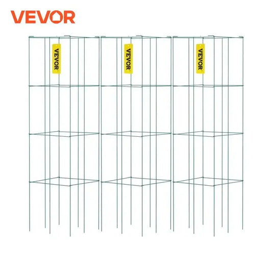 Tomato Cage Set Square Steel Plant Supports PVC Coated Pack - Parry's Picks