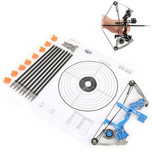 Mini Compound Bow Set 12 Lbs With 12 Arrows Indoor Outdoor Training - Parry's Picks