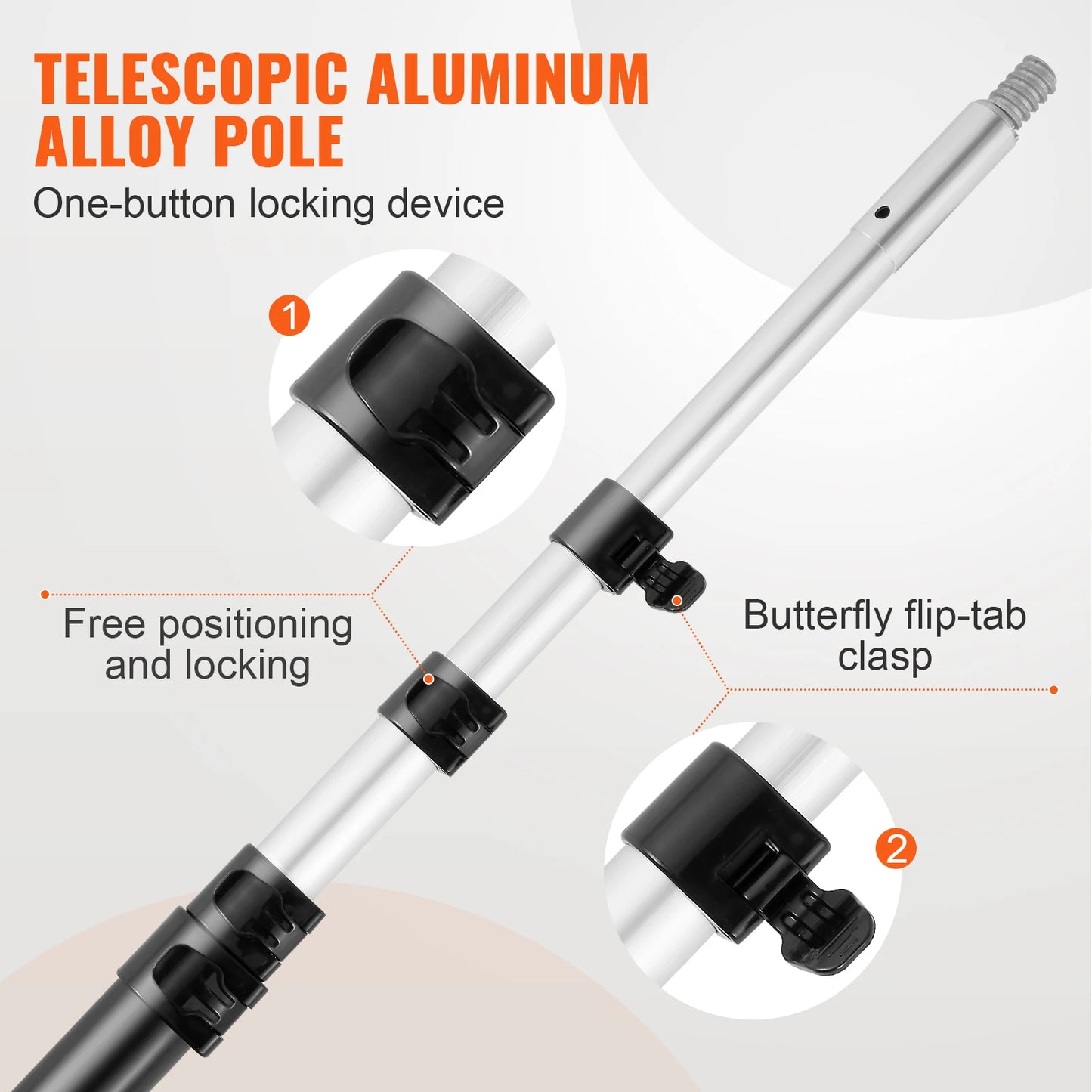 SucceBuy Extendable Manual Pole Saw Pruner For Tree Branches