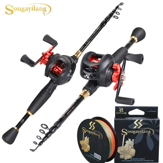 Sougayilang Telescopic Casting Fishing Combo With High Speed Reel - Parry's Picks