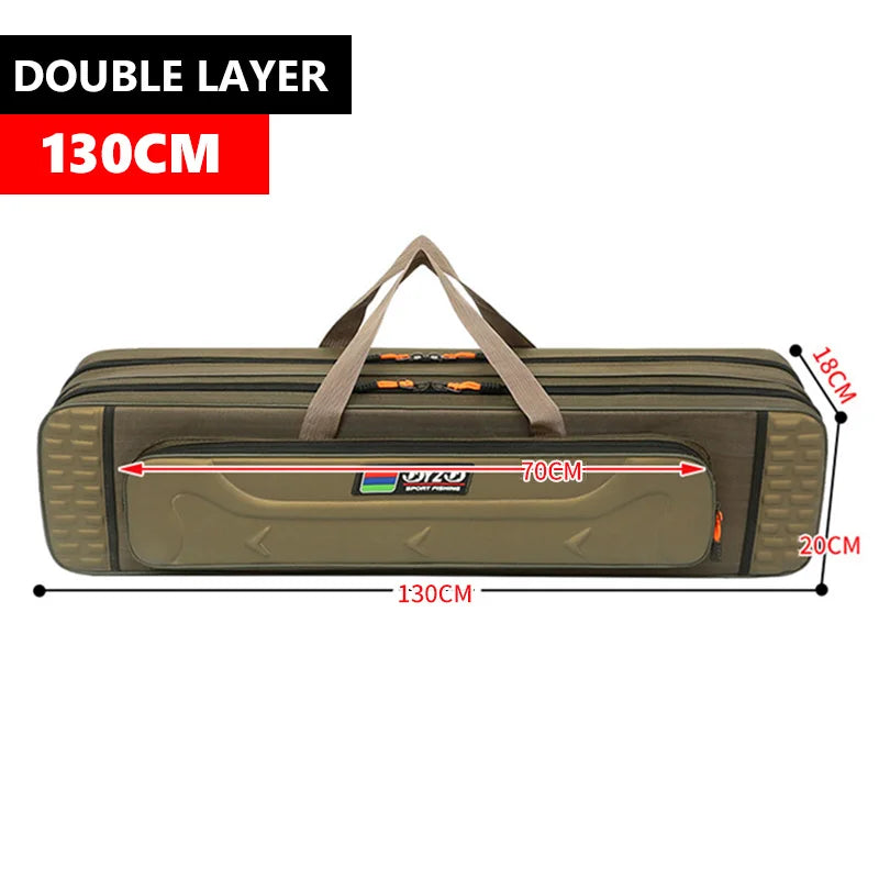 Non Foldable Multifunctional Fishing Rod Bag Waterproof Tackle Storage