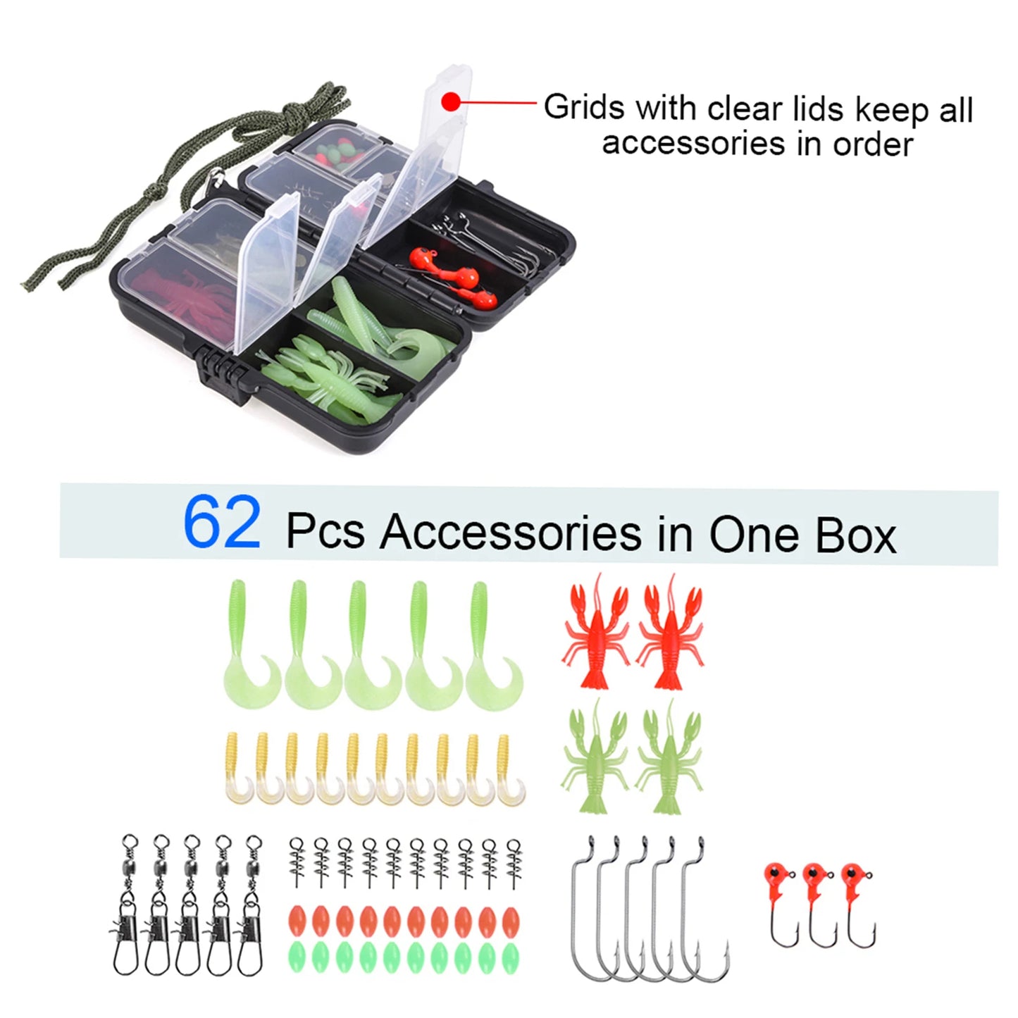Telescopic Fishing Rod And Reel Combo Full Kit With Lures