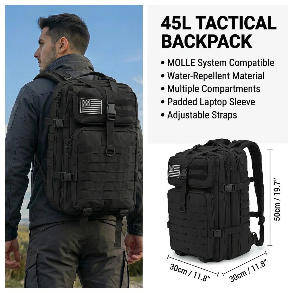 ReFire Gear Tactical Hunting Backpack Molle Water Resistant Outdoor Rucksack - Parry's Picks