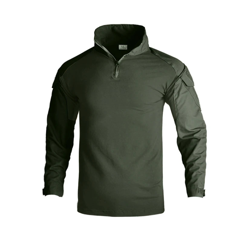 AUKUPKEE Outdoor Tactical T Shirts for Men Combat Military Shirt