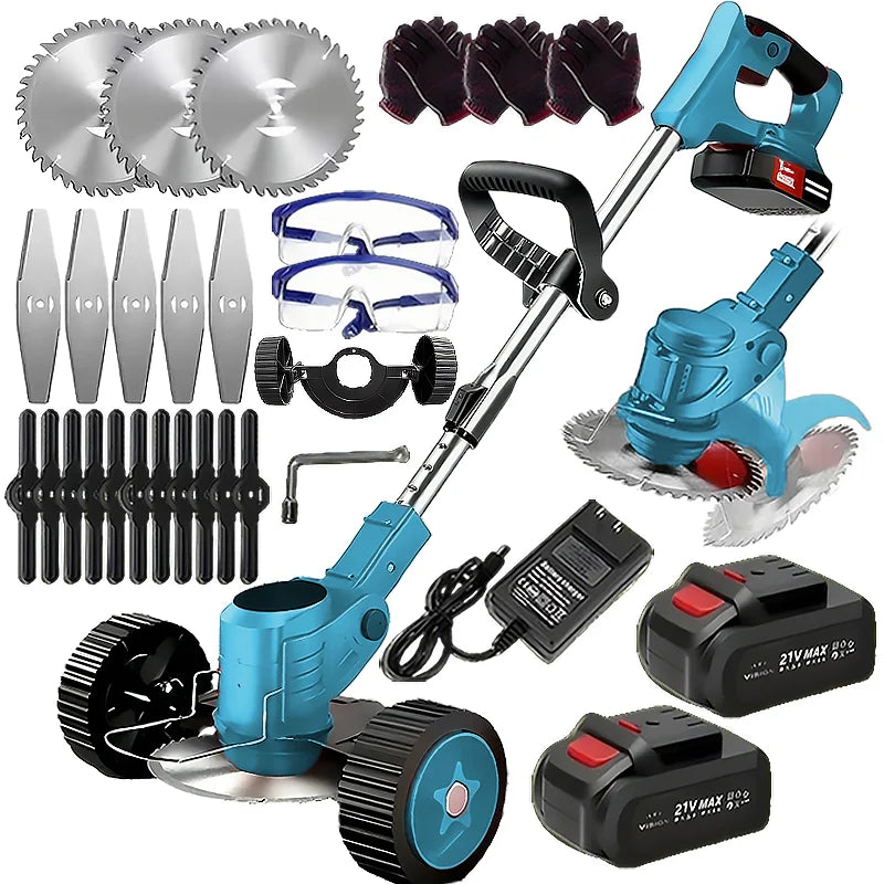 Wireless Portable Weed Trimmer Edger Lawn Care With Dual Batteries