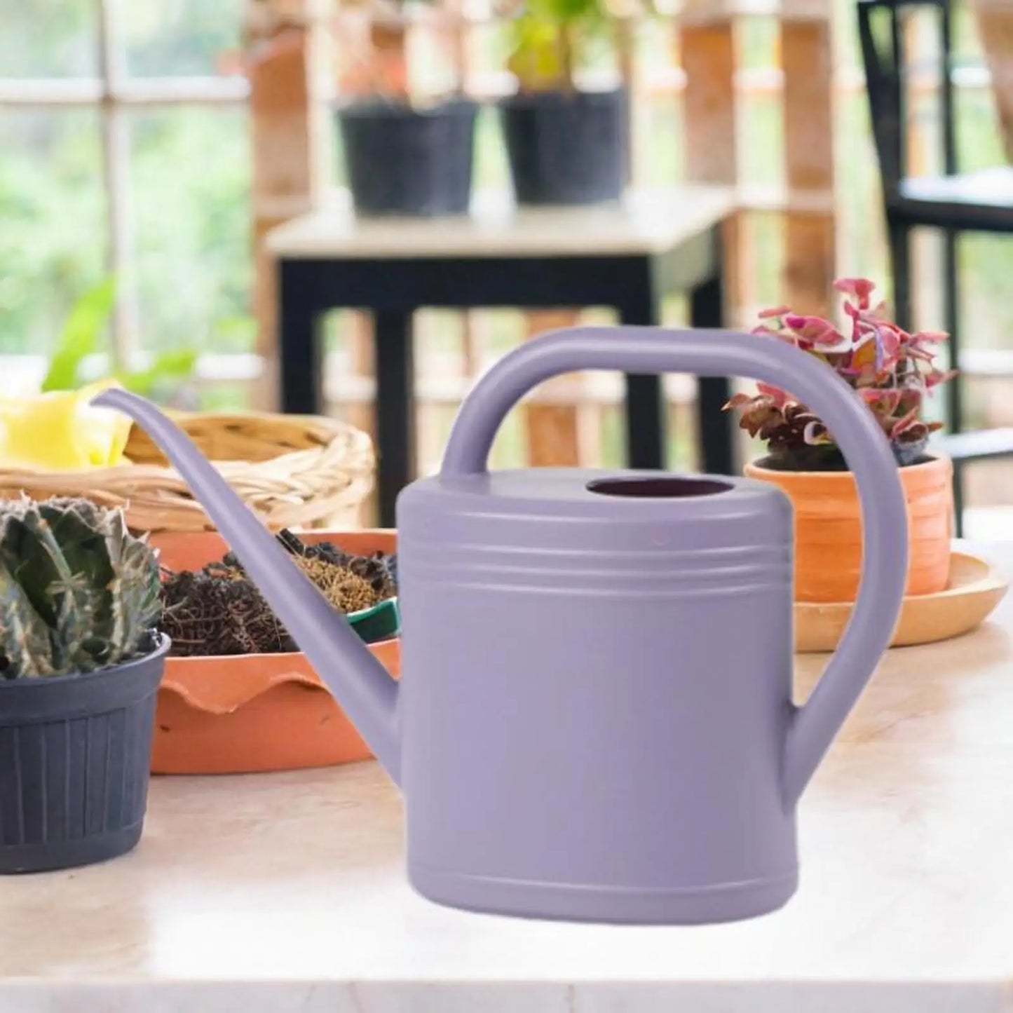 Homyl Watering Can With Sprinkler Head Long Mouth for Indoor Outdoor Plants Garden Use
