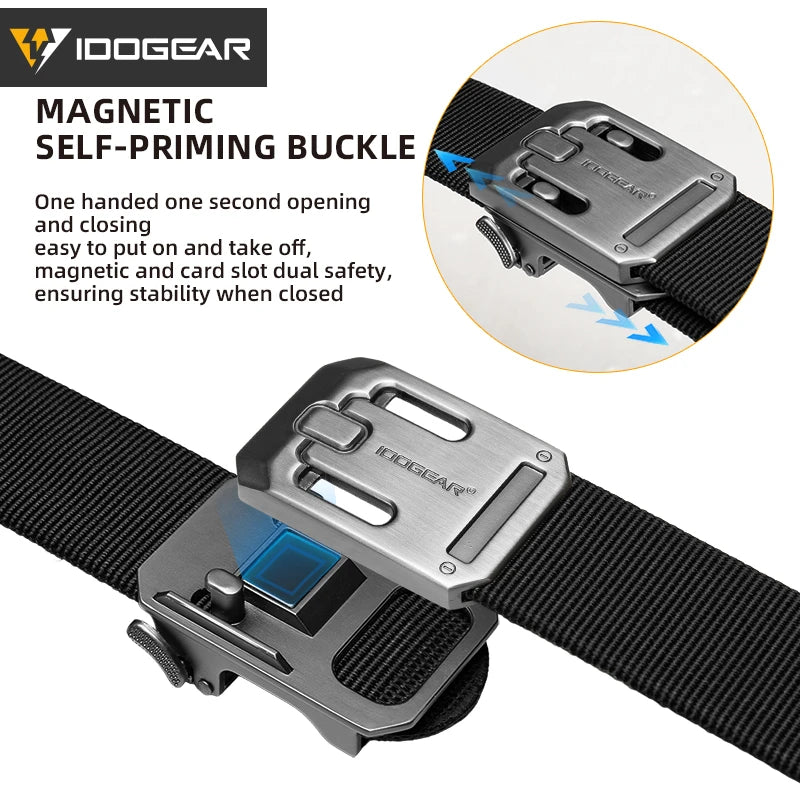 IDOGEAR Tactical Ratchet Belt 1000D Nylon Quick Release Buckle