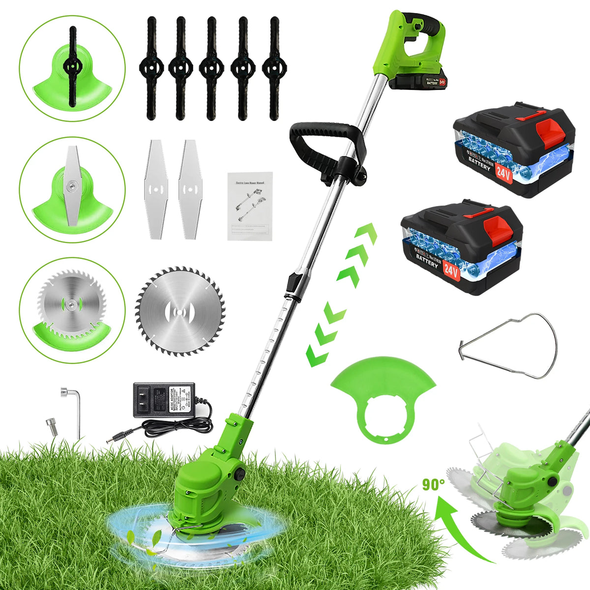 Cordless Brushless Lawn Mower, Grass Trimmer and Edger Tool - Parry's Picks