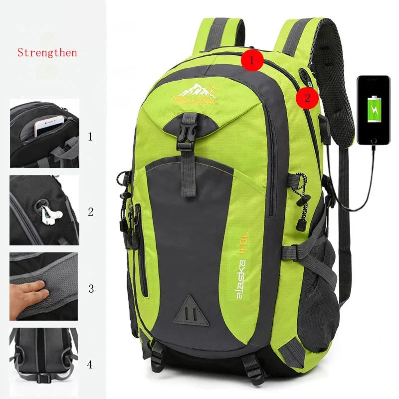 Anti Theft Mountaineering Waterproof Backpack For Outdoor Travel And Hiking