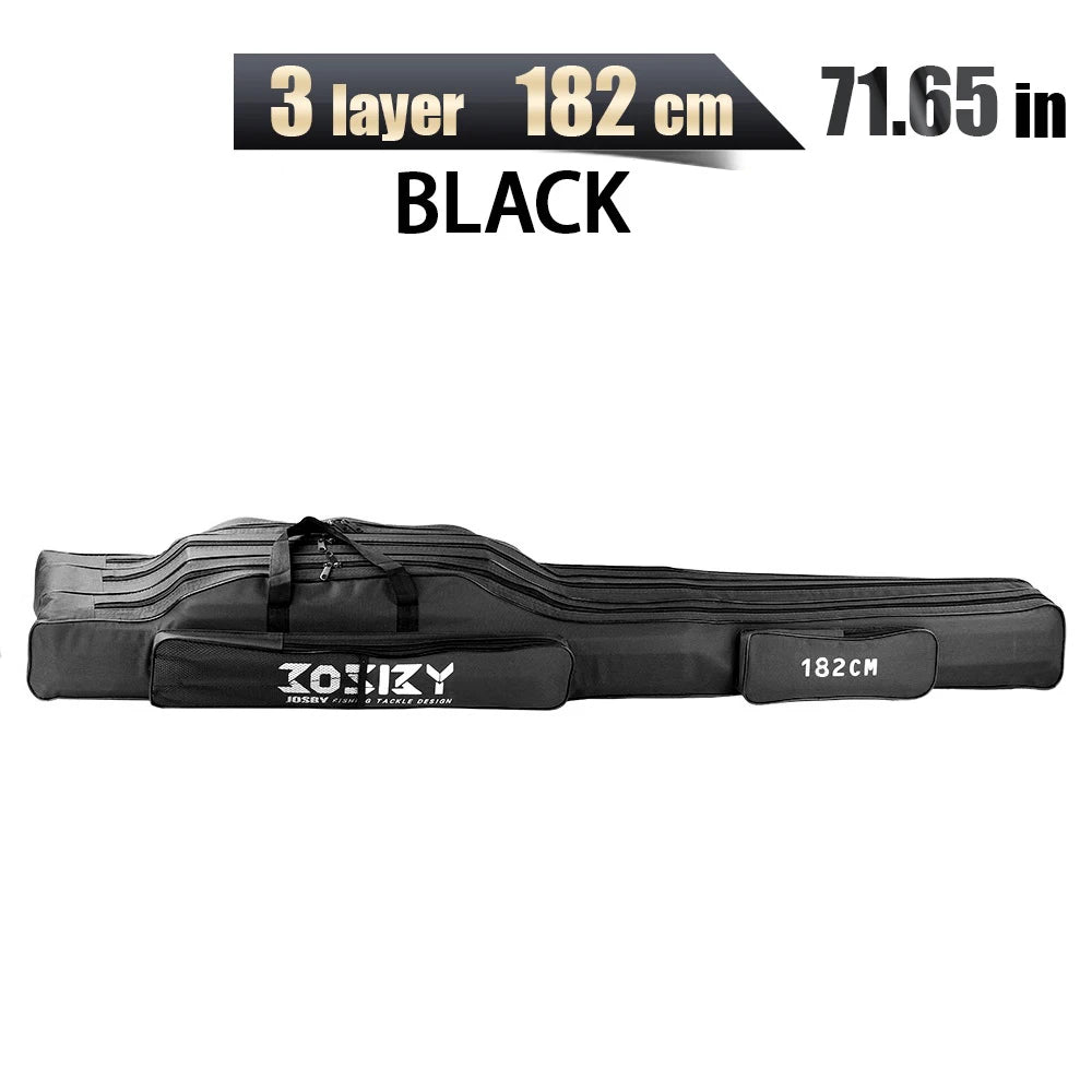JOSBY Portable Foldable Fishing Rod Carrier Storage Bag Case