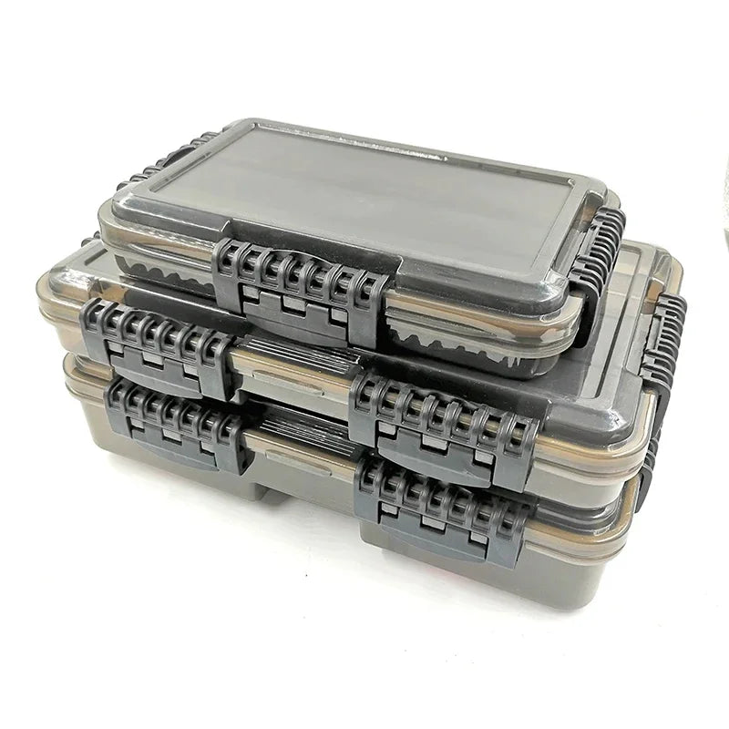 JSFUN Large Capacity Waterproof Fishing Tackle Box For Gear Storage