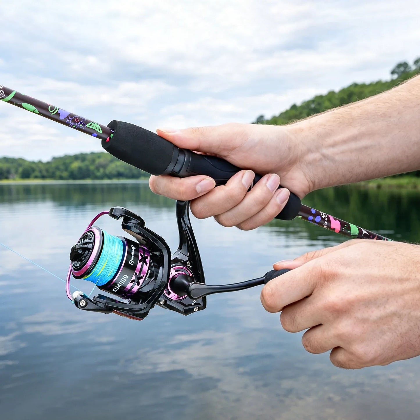 Sougayilang Spinning Rod and Reel Combo Ultralight Freshwater Set
