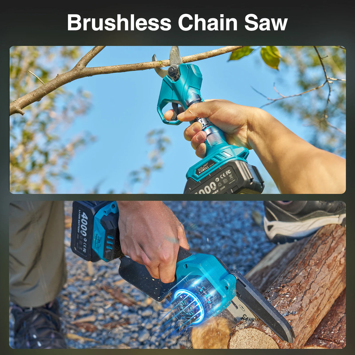 Taskstar Brushless Pole Saw Pruner Combo Kit With Electric Shears - Parry's Picks