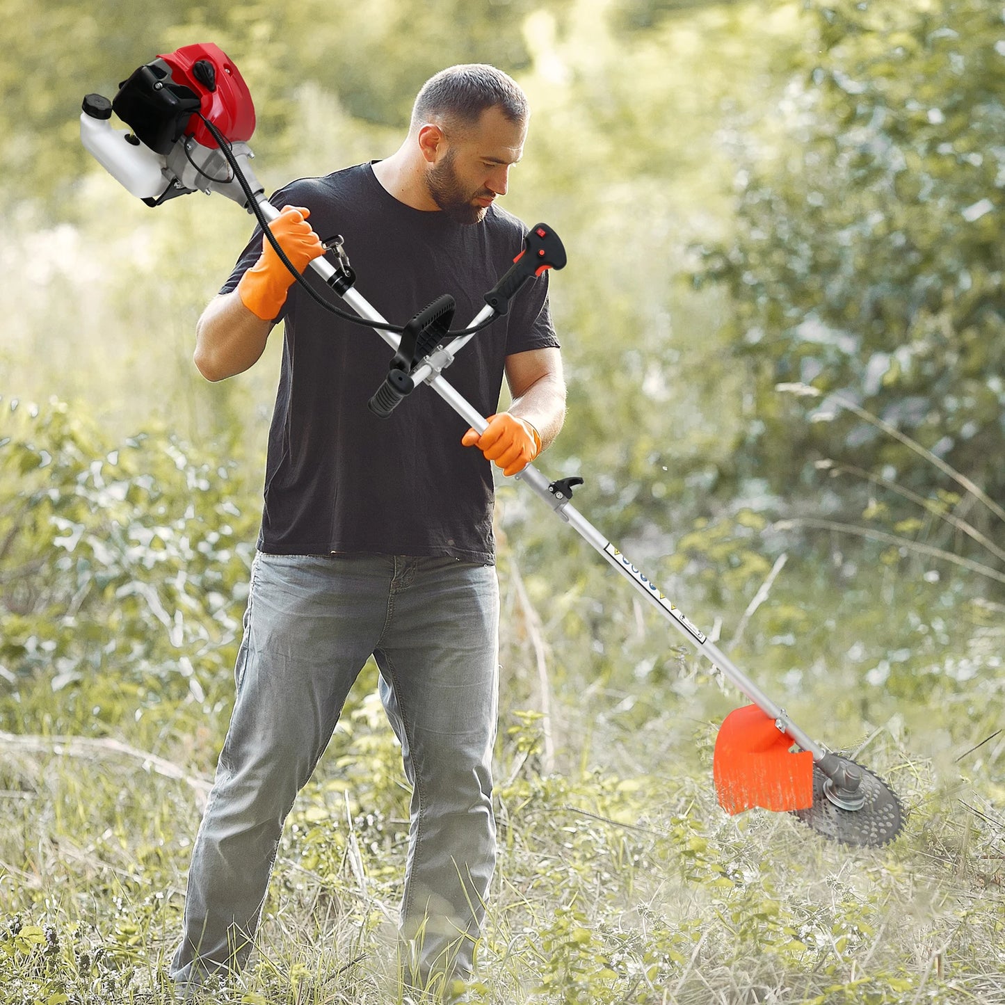 Gas Powered Weed Wacker Four In One Trimmer Hedge Cutter