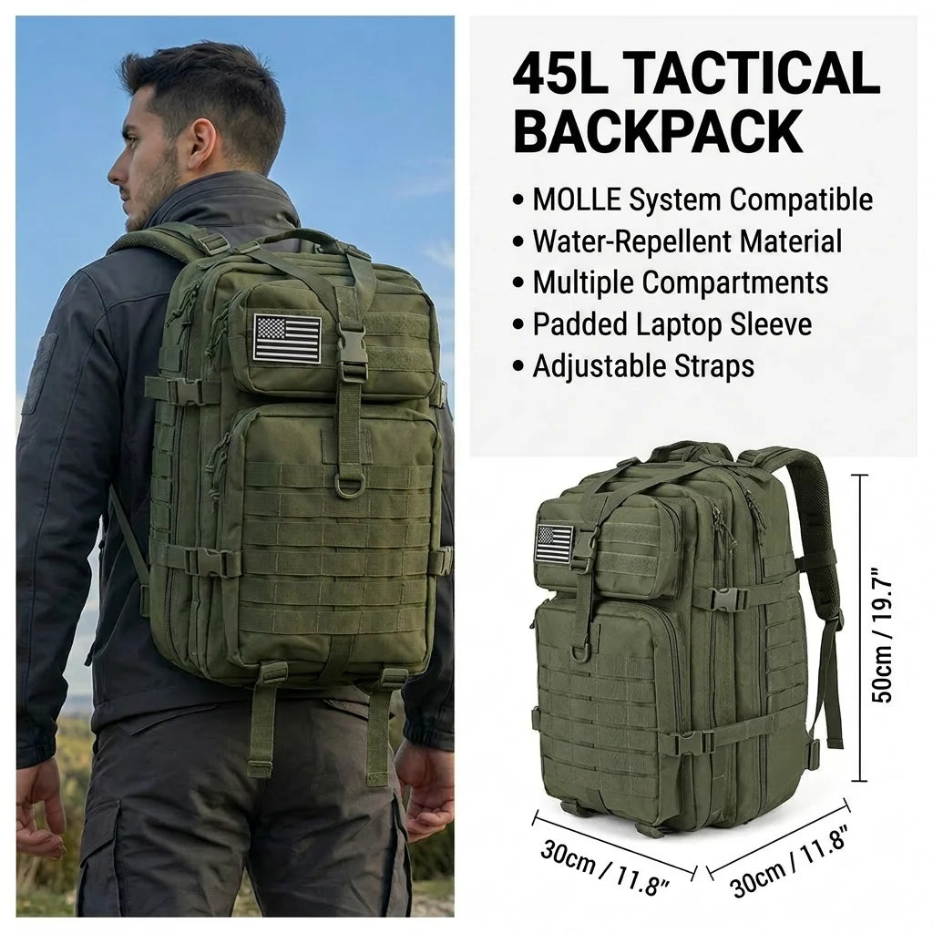 ReFire Gear Tactical Hunting Backpack Molle Water Resistant Outdoor Rucksack - Parry's Picks