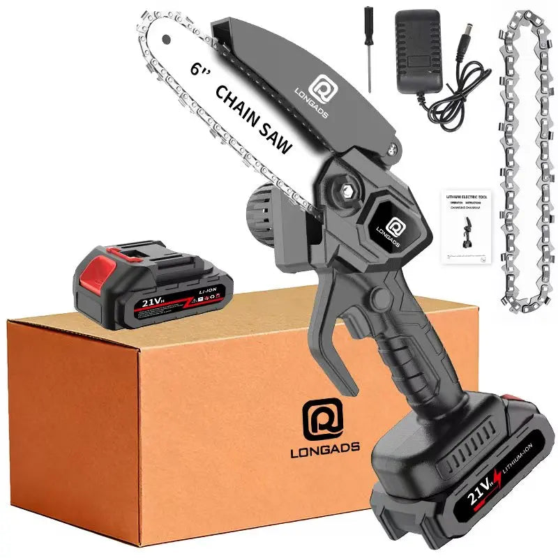 Cordless Mini Chainsaw With Safety Lock For Garden Pruning - Parry's Picks