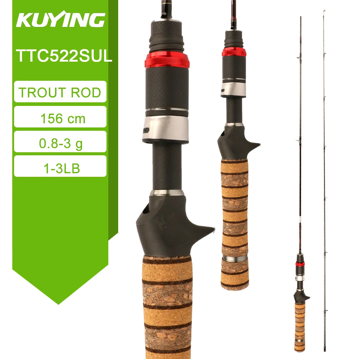 KUYING TETON Spinning Casting Rod Carbon For Lure Fishing