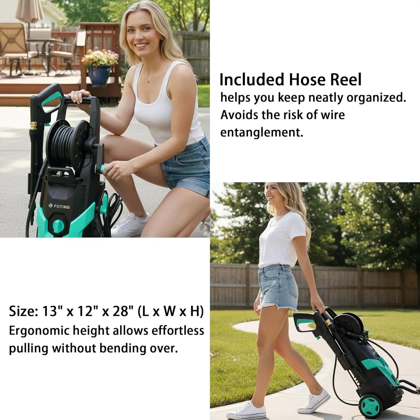 FF FOTING 4500 PSI Electric Pressure Washer With 4 Nozzles