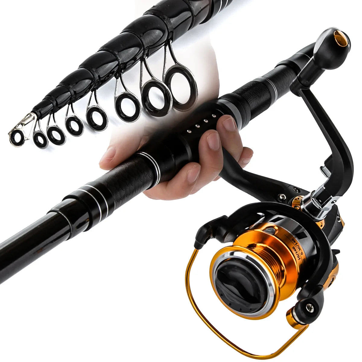 Carbon Spinning Rod Set for Long Throw Ocean Fishing Gear