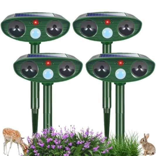Outdoor Solar Ultrasonic Deer Repellent With Motion Sensor For Gardens - Parry's Picks
