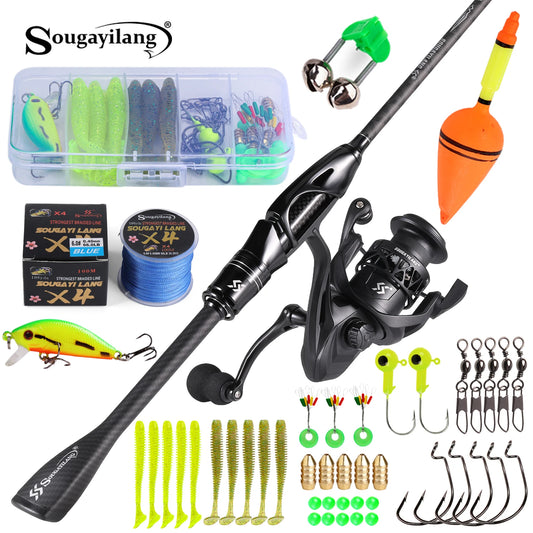 Sougayilang Fishing Rod And Reel Combo Kit With Line - Parry's Picks