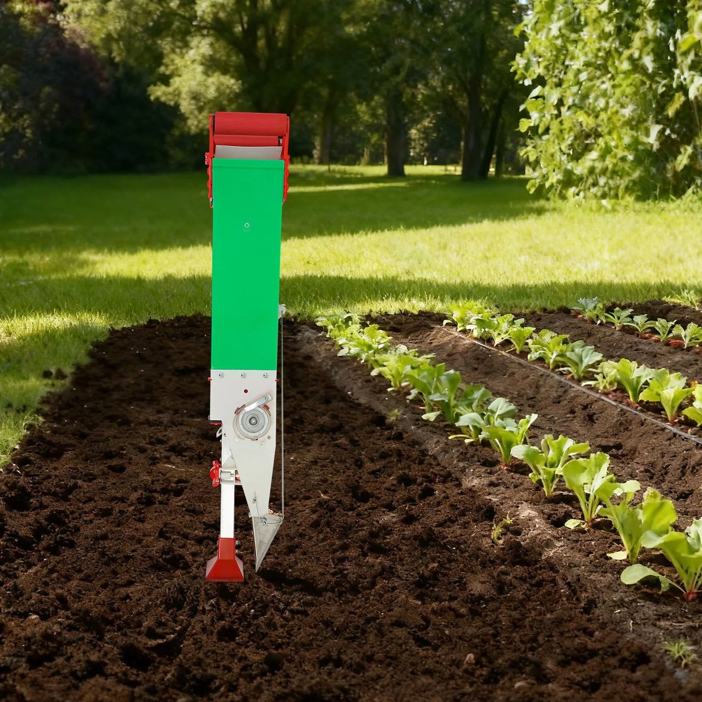 Bymaocar Adjustable Manual Fertilizer Spreader Planter Seeder