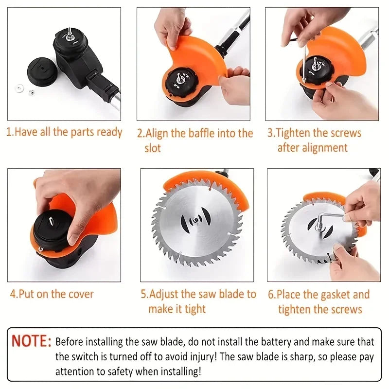 Wireless Portable Weed Trimmer Edger Lawn Care With Dual Batteries
