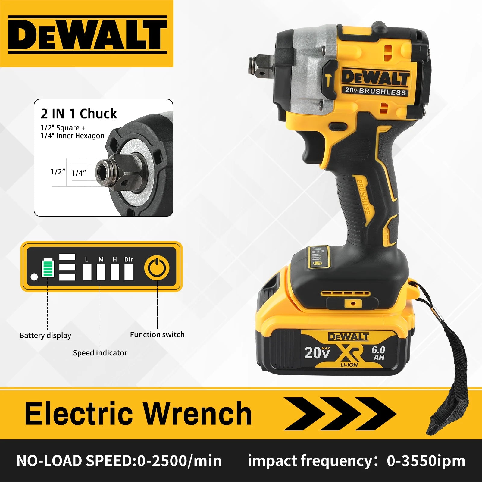 DEWALT Atomic 20V Max Cordless Impact Wrench Variable Speed - Parry's Picks