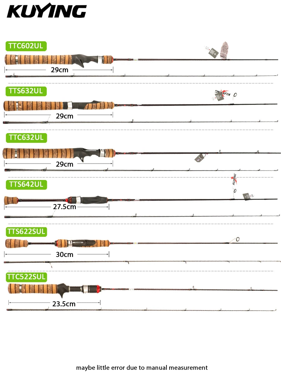 KUYING TETON Spinning Casting Rod Carbon For Lure Fishing