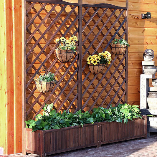 Raised Wooden Garden Bed With Trellis Planter Box For Vegetables - Parry's Picks