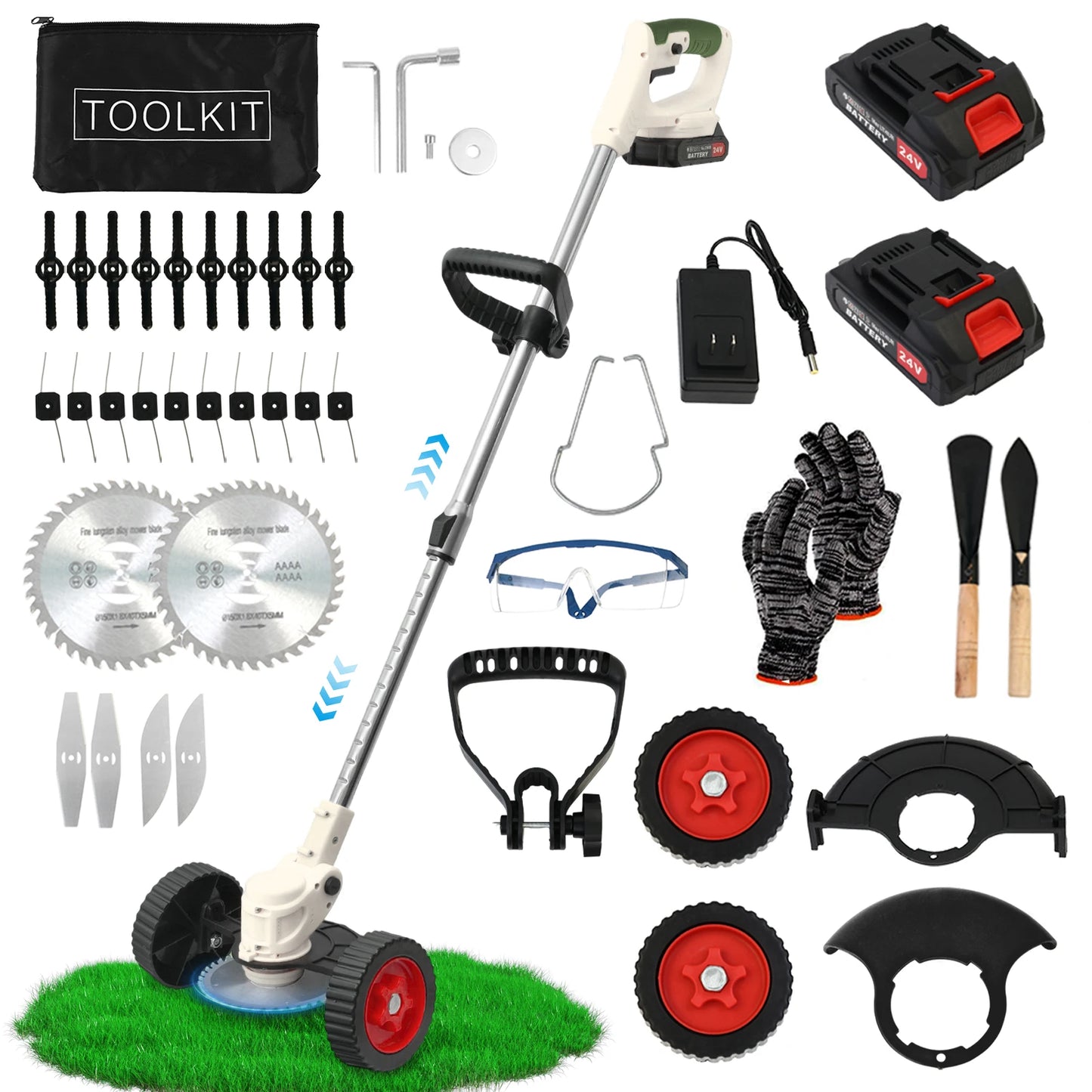 Cordless Grass Trimmer Three In One Edger And Mower
