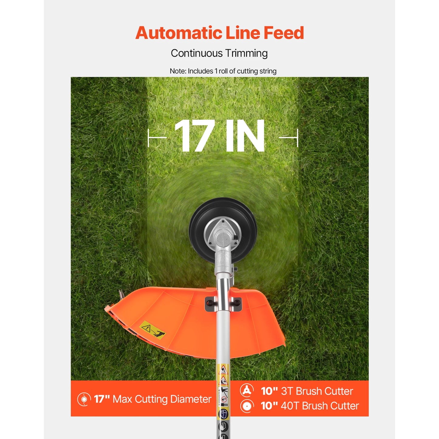 Cordless Gas Powered Trimmer 26/43/52cc with Shoulder Strap