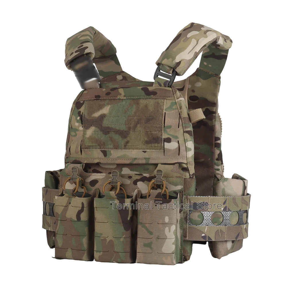 V5 FCPC Tactical Plate Carrier With Quick Release Molle 556 Magazine Pouch