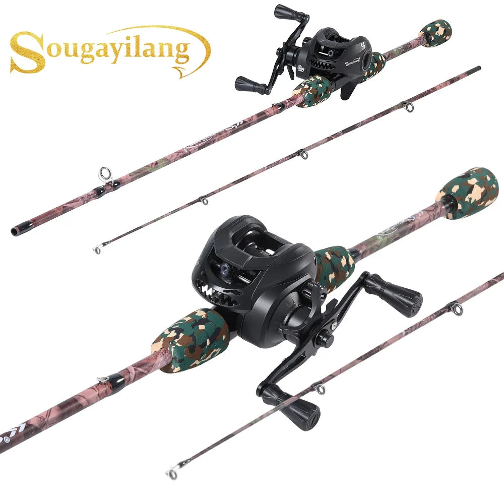 Sougayilang Baitcasting Rod and Reel Combo Set for Bass