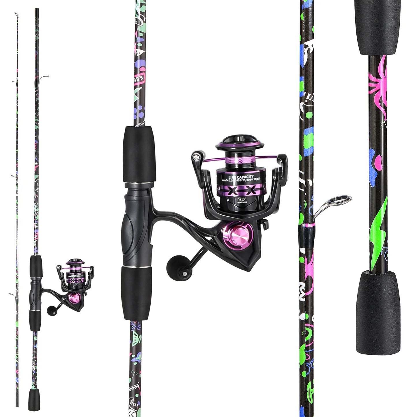 Sougayilang Spinning Rod and Reel Combo Ultralight Freshwater Set