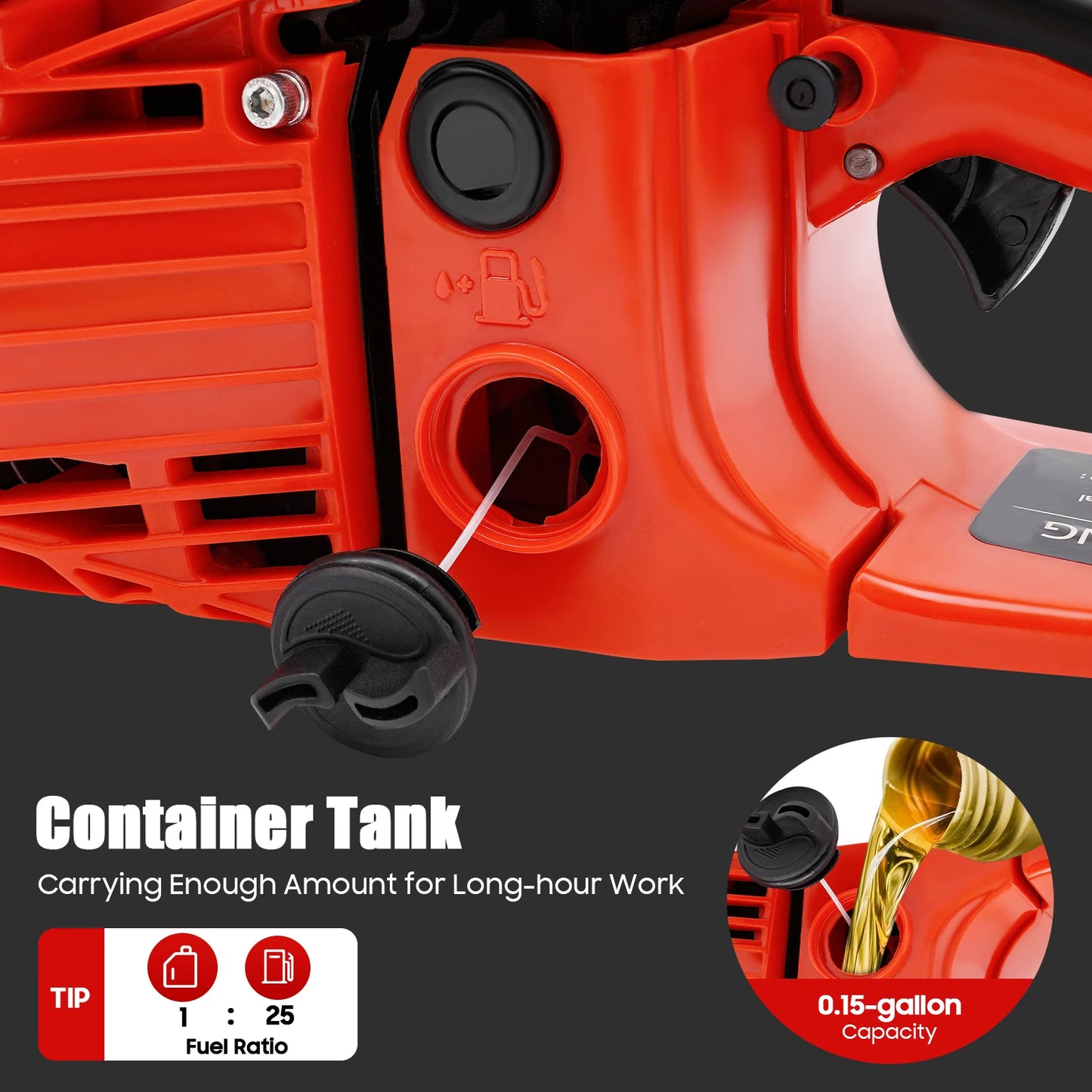 Gas Chainsaw Two Stroke High Performance Saw Wood Cutting Pruning