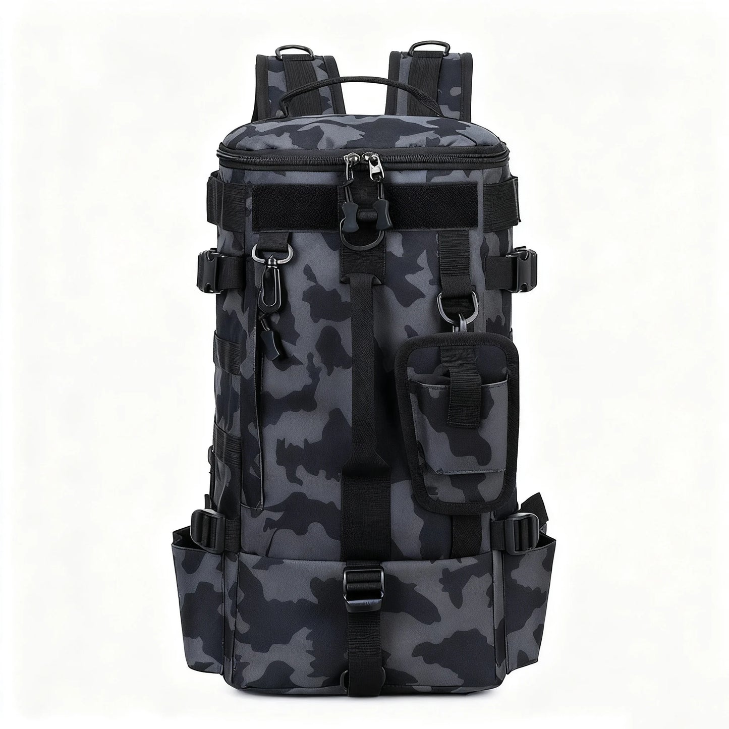 Multifunctional Fishing Backpack Tackle Bag With Rod Holders Waterproof Nylon
