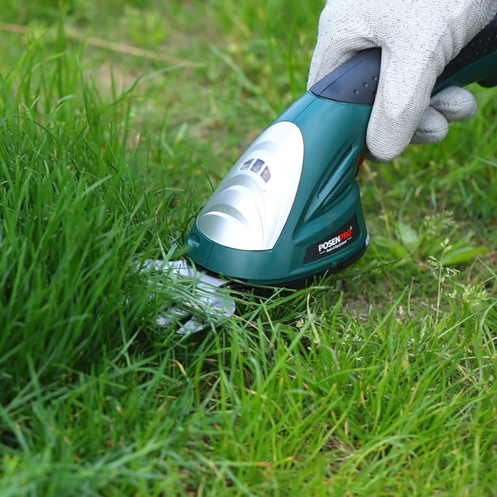 POSENPRO 2-In-1 Cordless Hedge Trimmer And Grass Shear Battery Included