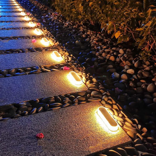 4 Pack Solar Deck Lights IP68 Waterproof Auto On Off LED Step Lights For Path - Parry's Picks