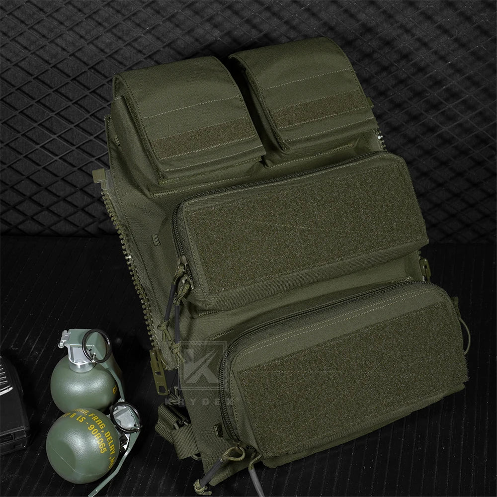 KRYDEX Tactical Modular Back Panel Molle Pouch For AVS JPC 2.0