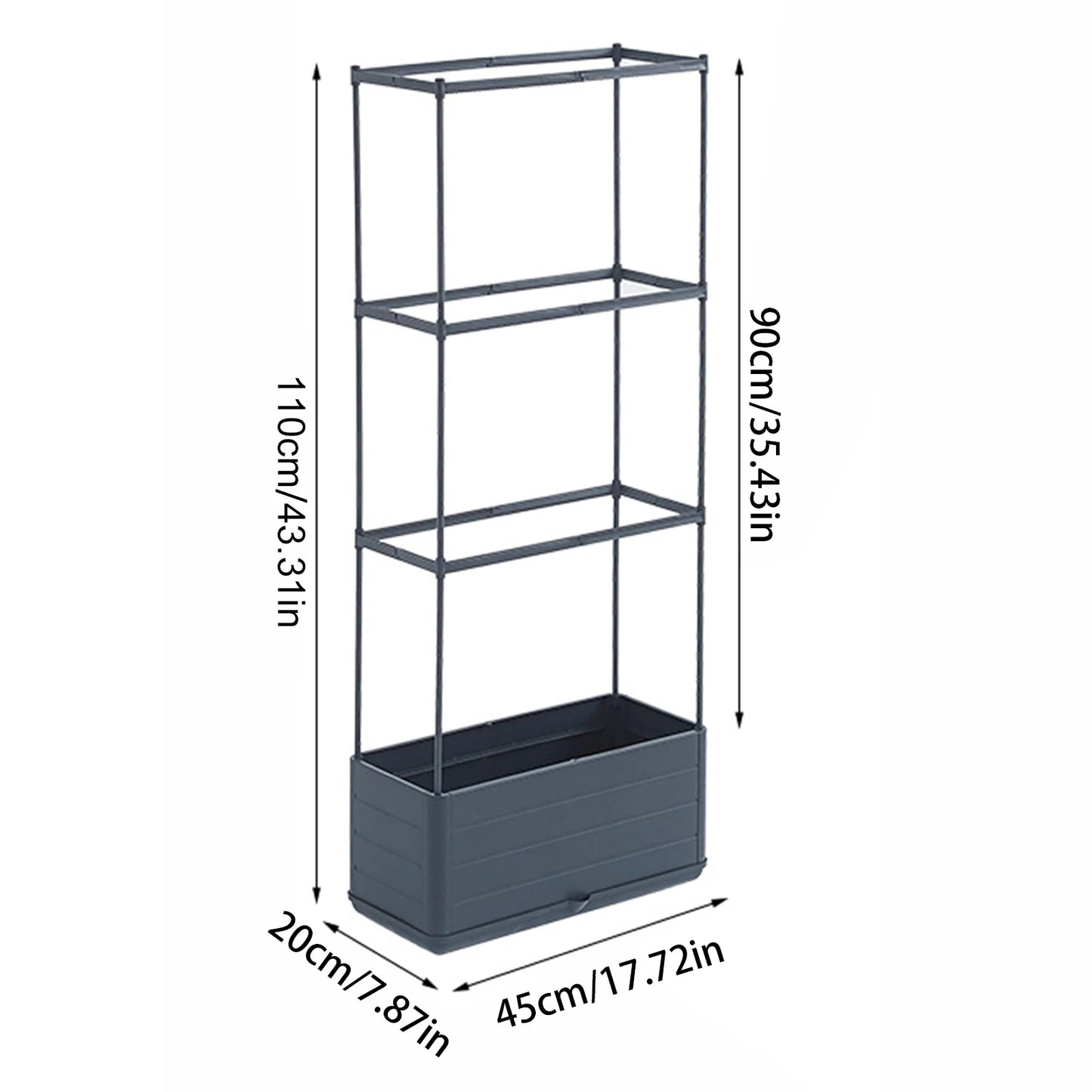 Raised Garden Bed Planter With Trellis Self Watering Plant Support
